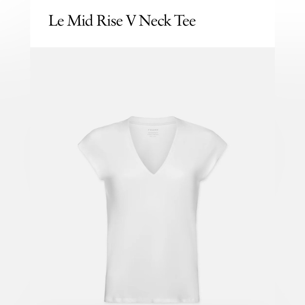 Frame Le Mid Rise V Neck Tee

Peruvian Pima cotton T-shirt.